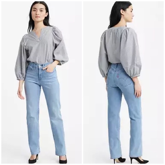 LEVI’S 314 Shaping Straight High Rise Jeans in Light Washed - Picture 9 of 9